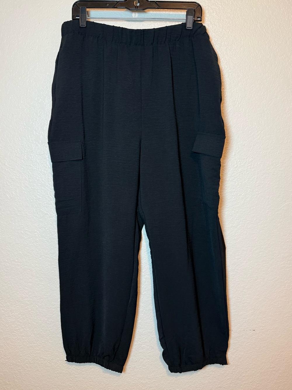 NWT Meg & Margot Black Cargo Jogger Pants Size XL